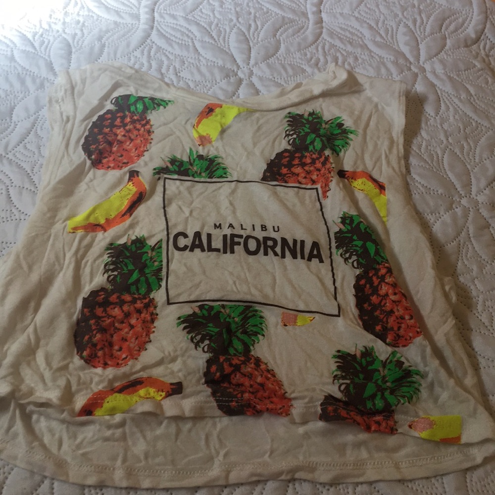 Cropped tank pineapple top